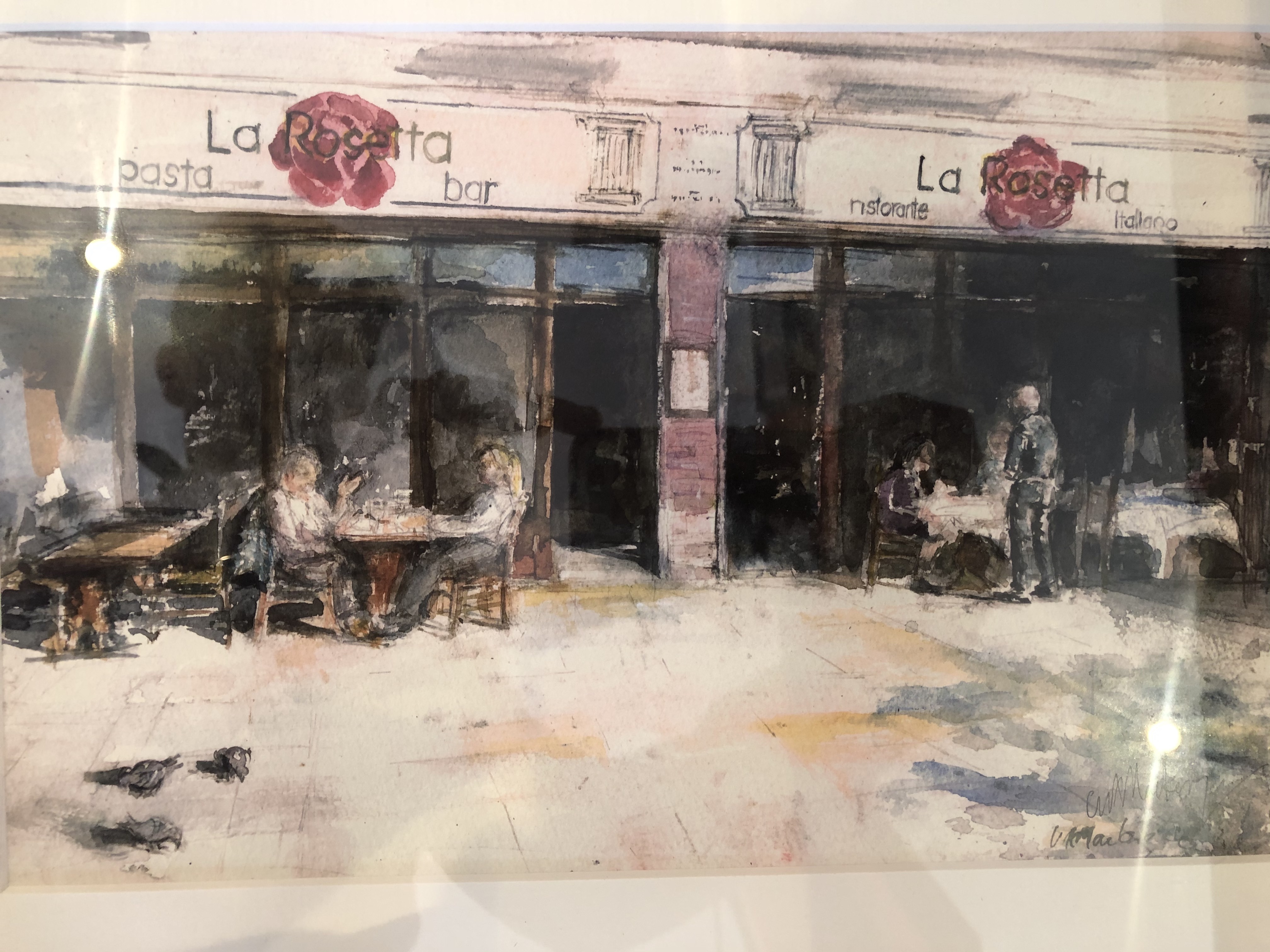 The dining room at La Rosetta, Brentford